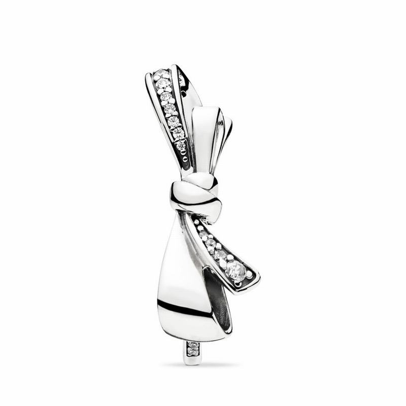 Pandora Brilliant Bow Statement Ring Ireland - Sterling Silver/Cubic Zirconia - 675840ROE